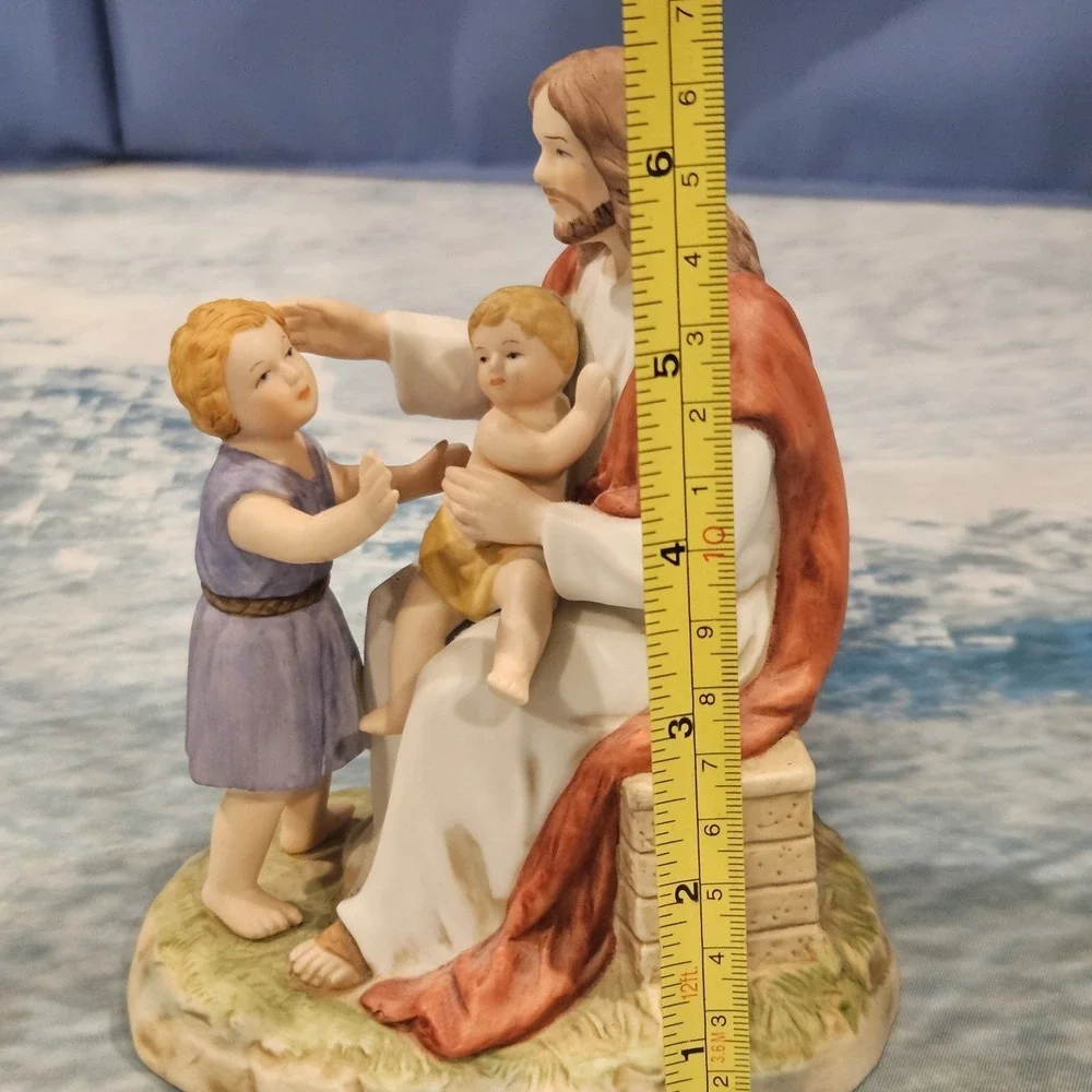Homco Jesus Loves the Little Children Figurine 1996 #8827 Christian Statue Decor
